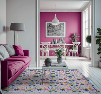 Lente bloemenpracht Natuur vinyl tapijt