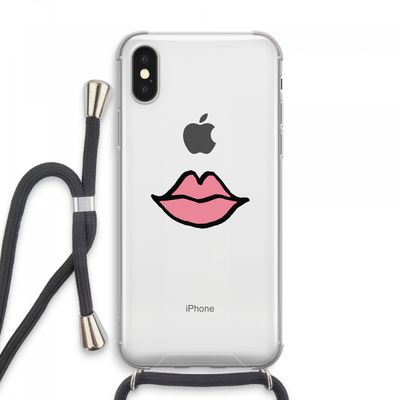 Kusje: iPhone XS Max Transparant Hoesje met koord
