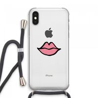 Kusje: iPhone XS Max Transparant Hoesje met koord