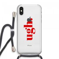 Ugh: iPhone XS Max Transparant Hoesje met koord