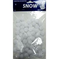 80x Mini decoratie sneeuwballetjes 2 cm   -