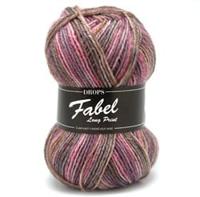 Drops Fabel Long Print 655 Wooden-rose