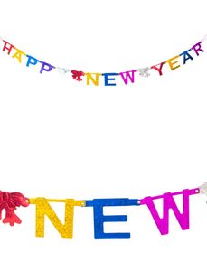 Gekleurde Letterslinger Happy New Year
