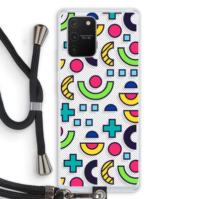 8-bit N°6: Samsung Galaxy S10 Lite Transparant Hoesje met koord