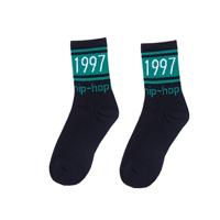 3 paar straat beat retro hip hop eenvoudige buis sokken sport skateboard sokken grootte: One size (zwart)