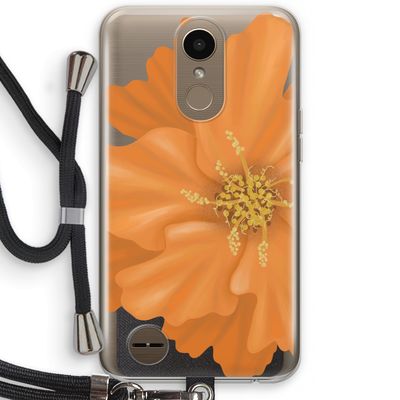 Orange Ellila flower: LG K10 (2017) Transparant Hoesje met koord