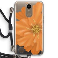 Orange Ellila flower: LG K10 (2017) Transparant Hoesje met koord