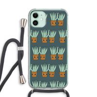 Sansevieria: iPhone 11 Transparant Hoesje met koord