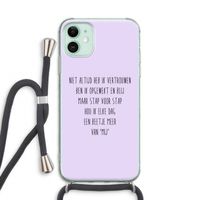 Zelfvertrouwen: iPhone 11 Transparant Hoesje met koord