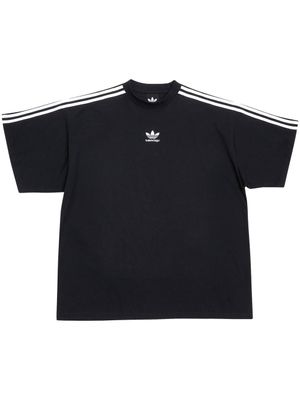 Balenciaga x adidas t-shirt à logo brodé - Noir