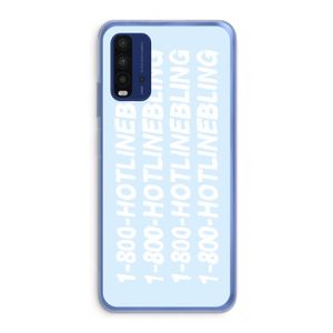 Hotline bling blue: Xiaomi Redmi 9T Transparant Hoesje