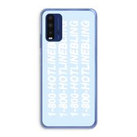 Hotline bling blue: Xiaomi Redmi 9T Transparant Hoesje