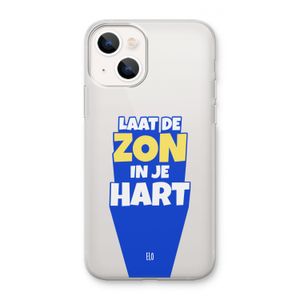 Laat de zon in je hart: iPhone 13 mini Transparant Hoesje