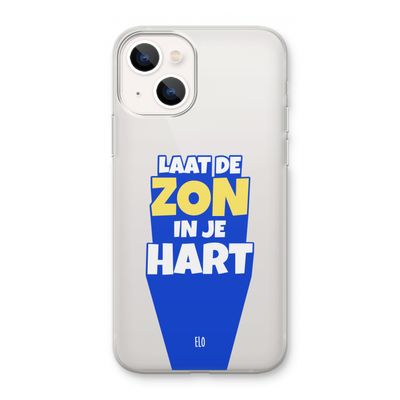 Laat de zon in je hart: iPhone 13 mini Transparant Hoesje