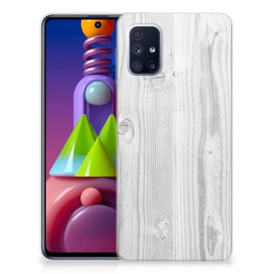 Samsung Galaxy M51 | Bumper Hoesje | White Wood