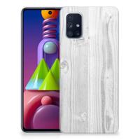 Samsung Galaxy M51 | Bumper Hoesje | White Wood