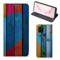 Samsung Galaxy Note 10 Lite Book | Wallet Case | Wood Heart - Cadeau voor je Vriend