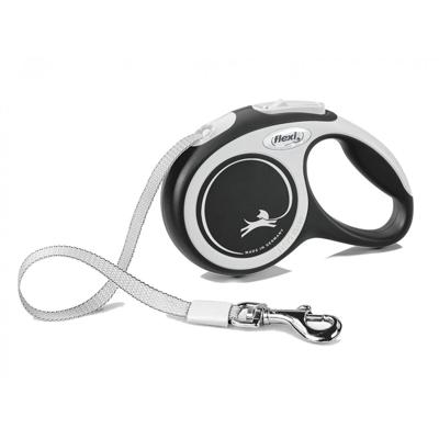 Hondenriem Flexi New Comfort Zwart black Maat XS (3 m)