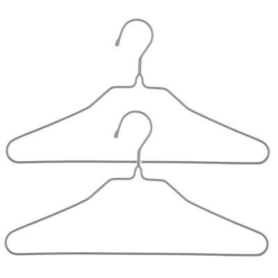 5Five Kledinghangers - 30x - metaal - grijs - 39 x 22 cm - kleerhangers