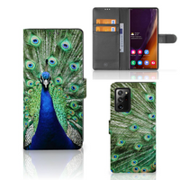 Samsung Galaxy Note20 Ultra Telefoonhoesje met Pasjes Pauw - thumbnail