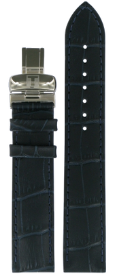 Horlogeband Tissot PRC 200 GENT / T0554101604700 / T600032781 Leder Blauw 19mm
