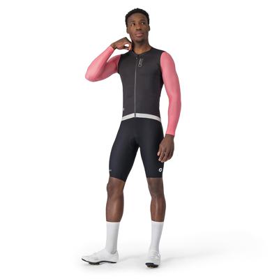 Castelli corretto ls jersey black/rosa giro-silver moon heren