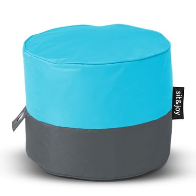Poef Rondo Aqua - Weerbestendig - Blauw - Sit&Joy