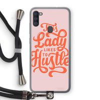Hustle Lady: Samsung Galaxy A11 Transparant Hoesje met koord