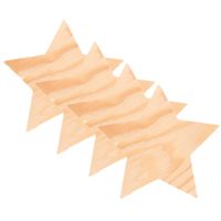 12x stuks houten hobby sterren 8 cm