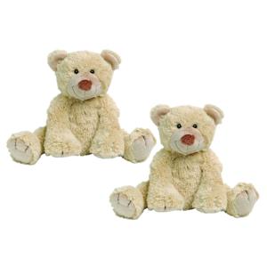 Happy Horse knuffelbeer Boogy - 2x - beige - 24 cm - pluche - berenknuffel - teddybeer