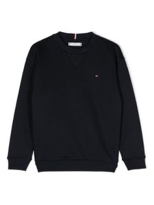 Tommy Hilfiger Junior sweat en jersey à logo brodé - Bleu