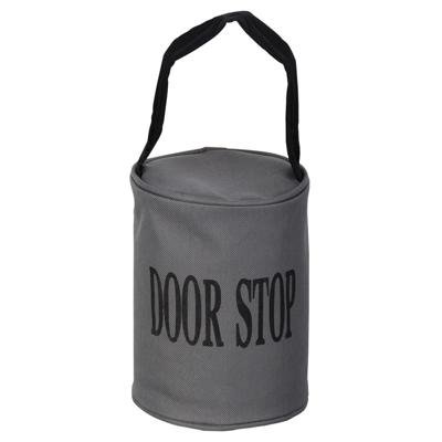 Esschert Design Canvas deurstopper grijs - met handvat - 16 x 12.5 cm - 2.4 kg