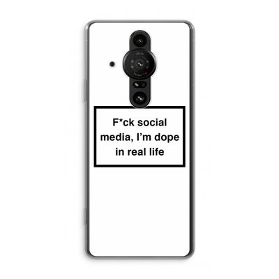 I'm dope: Sony Xperia Pro-I Transparant Hoesje
