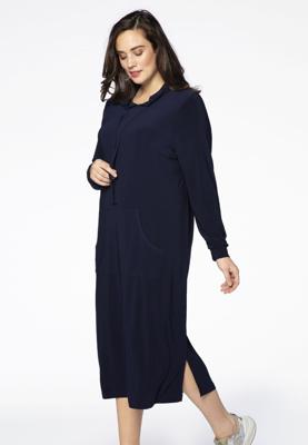 Yoek Jurk met capuchon | Blauw | Maat 38/40