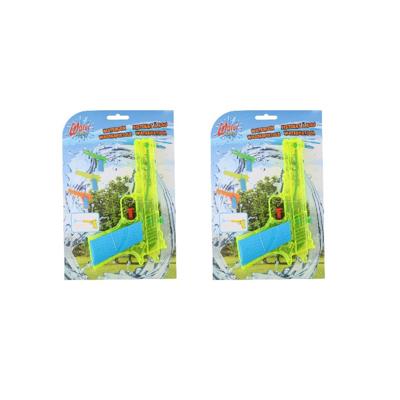 Eddy Toys Waterpistolen - 2x - waterpistool - geel - 18 cm - kinderen