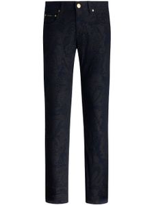 ETRO jean slim en jacquard - Bleu