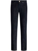 ETRO jean slim en jacquard - Bleu