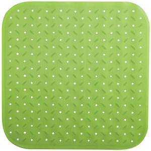 MSV Douche/bad anti-slip mat badkamer - rubber - limegroen - 54 x 54 cm