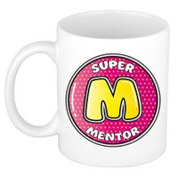 Cadeau mok/beker - Super mentor - wit - 300 ml