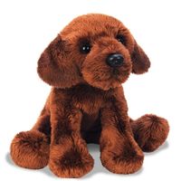 Pluche Labrador knuffel hond bruin 12 cm - thumbnail