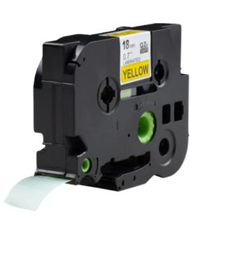 Huismerk Label Tape voor Brother TZe-641 | 18 mm x 8 m | Zwart op Geel - 1 stuk