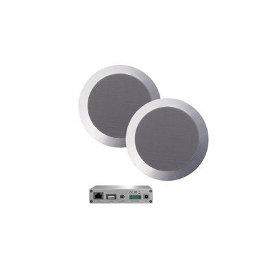 Aquasound WiFi Audio wifi-audiosysteem - (airplay - dlna) - 30 watt - incl twist speakers mat chroom (135 mm) - . 230v/12v - lan / wlan wma30-tc