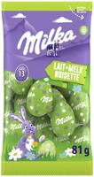 Milka paaseitjes, 81 g, melk hazelnoot
