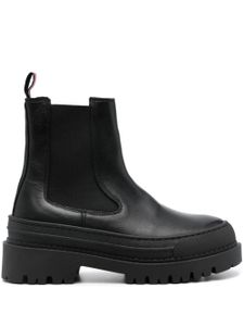 Tommy Jeans bottines chelsea en cuir - Noir