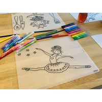 Herkleurbare placemat Ballerina