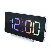 Caliber Caliber Slimline - Wekker - Digitale Klok - Slaapkamer - Twee alarmen - Groot Meerkleurig Display - USB - thumbnail