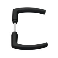 Deurkruk - 125mm - ergonomisch - zwart