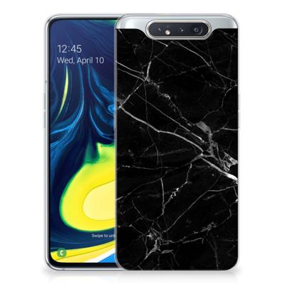 Samsung Galaxy A80 | TPU | Siliconen hoesje | Marmer Zwart - Origineel Cadeau Vader