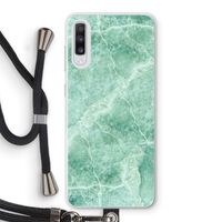 Groen marmer: Samsung Galaxy A70 Transparant Hoesje met koord