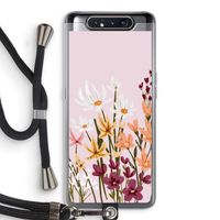 Painted wildflowers: Samsung Galaxy A80 Transparant Hoesje met koord